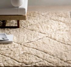 Fog Colour Moroccon Design Handmade Wool Rug